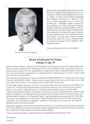 Hymn Treatments for Organ, Vol. 5: Advent Postludes