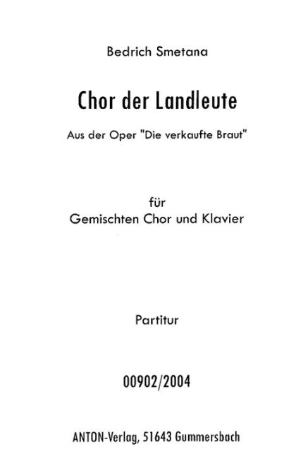 Chor der Landleute (Piano score)