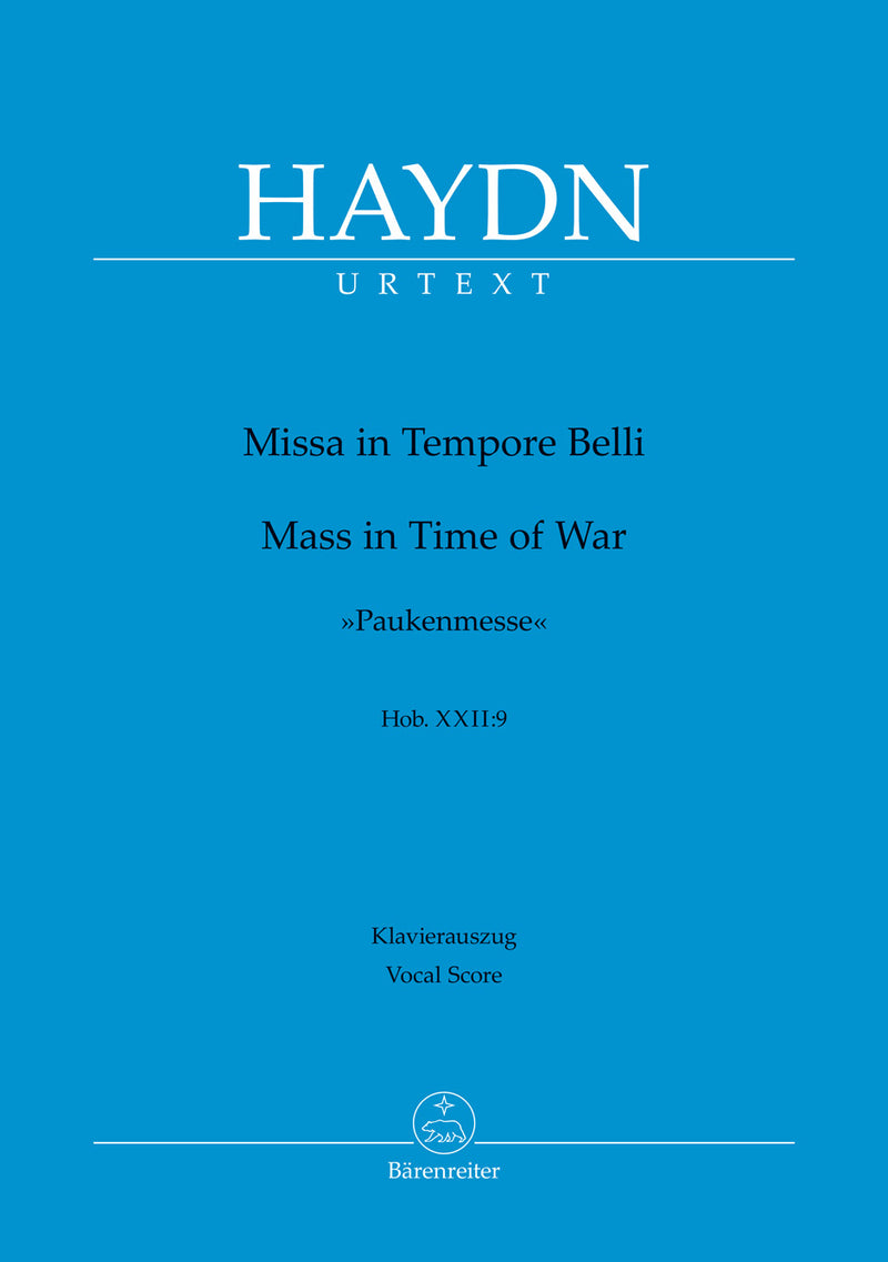 Missa in Tempore Belli Hob.XXII:9 "Mass in Time of War" （ヴォーカル・スコア）