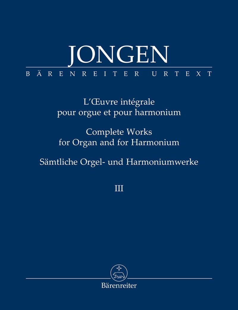 Complete Works for Organ and for Harmonium = オルガンおよびハルモニウム作品全集, vol. 3