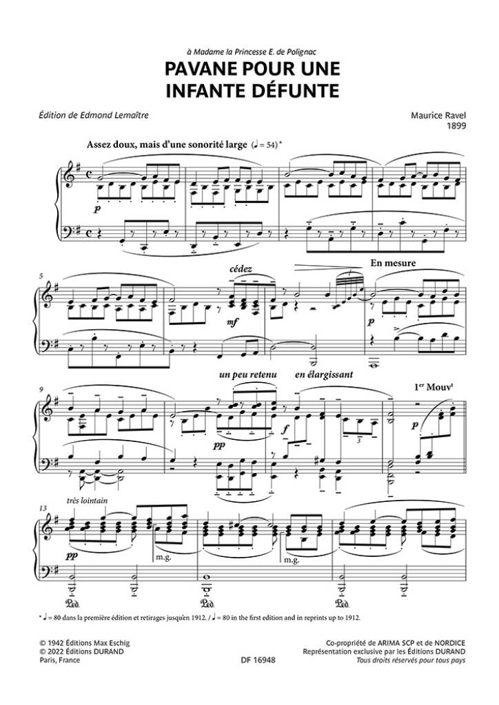 Oeuvres choisies pour Piano