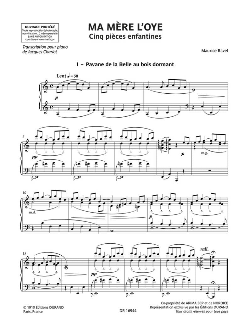 Ma Mère l'Oye pour Piano