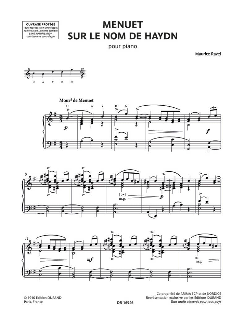 Menuet sur le nom de Haydn