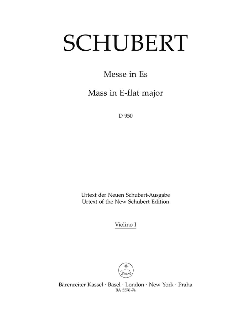 Messe in Es = Mass in E-flat major, D 950 (Violin 1 part)