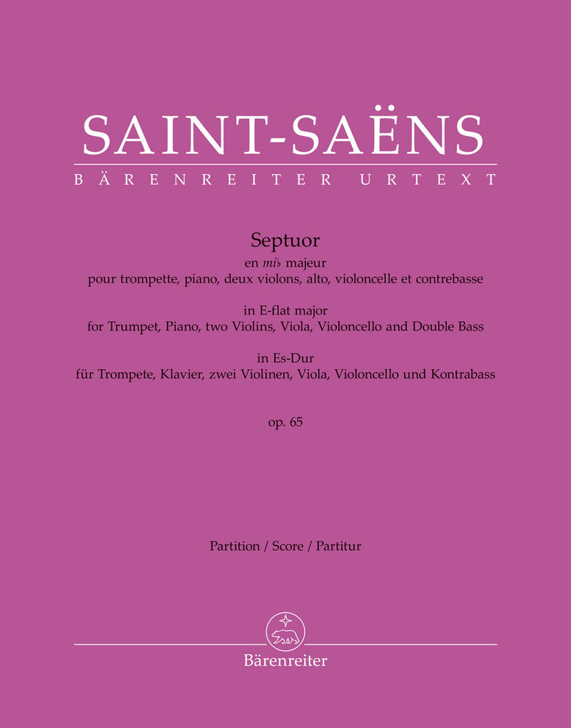 Septuor for Trumpet, Piano, two Violins, Viola, Violoncello and Double Bass in E-flat major op. 65 (Score)