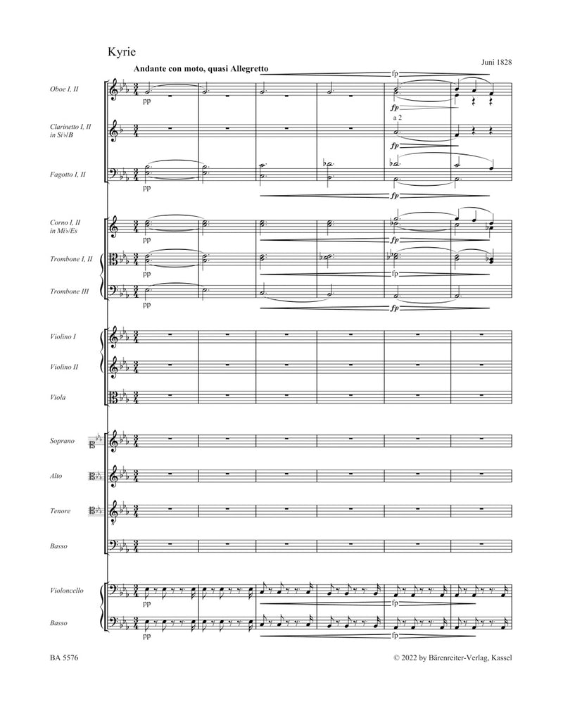 Messe in Es = Mass in E-flat major, D 950 (Score)