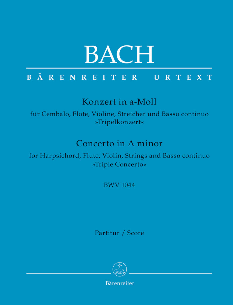 Konzert in a-moll "Tripelkonzert" = Concerto in A minor "Triple Concerto" BWV 1044 (Score)
