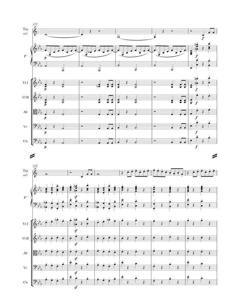 Septuor for Trumpet, Piano, two Violins, Viola, Violoncello and Double Bass in E-flat major op. 65 (Score)