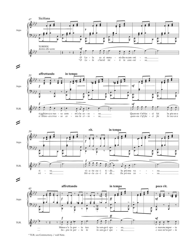Cavalleria rusticana (Score)