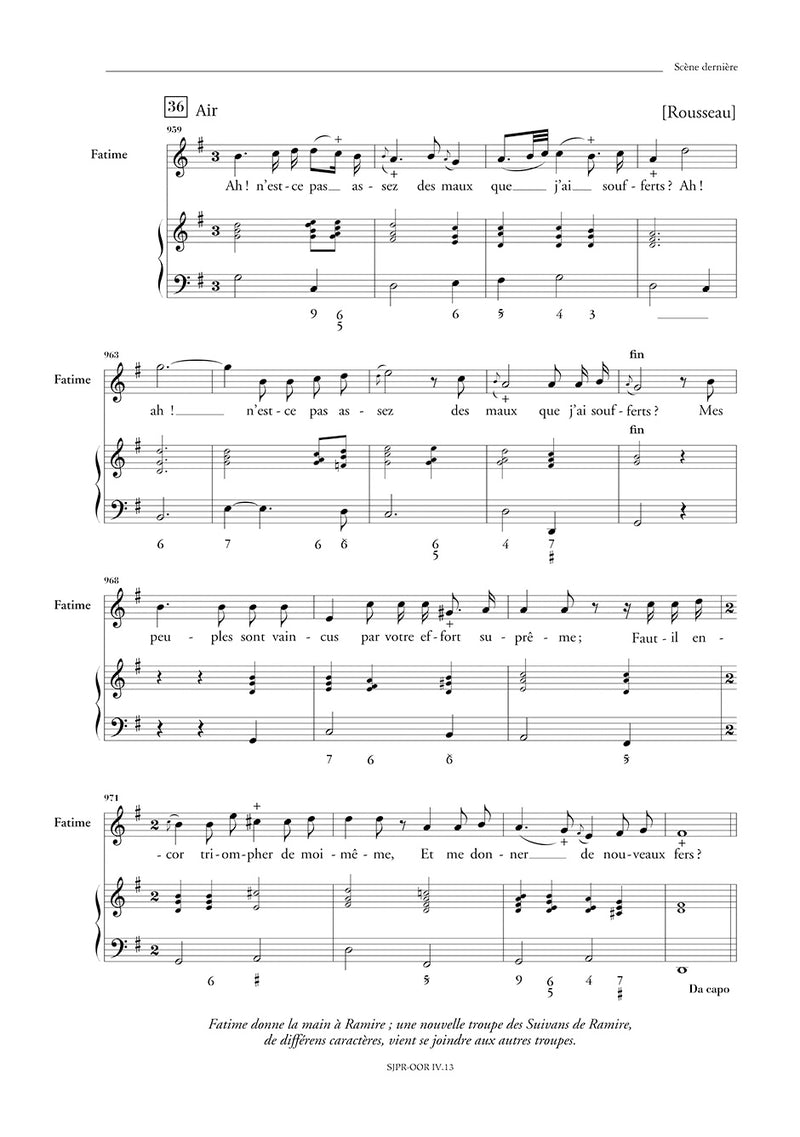 Les Fêtes de Ramire RCT 40（ヴォーカル・スコア）