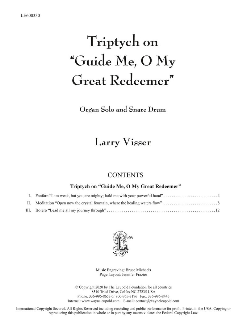 Triptych on "Guide Me, O My Great Redeemer" for Organ and Snare Drum