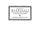 Il terzo libro de Madrigali