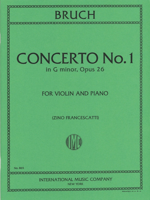 Concerto No. 1 in G minor, op. 26 (Francescatti)