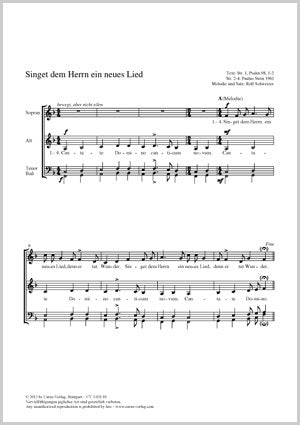 Singet dem Herrn ein neues Lied (SATB)