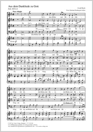 Aus dem Dankliede zu Gott (SATB)