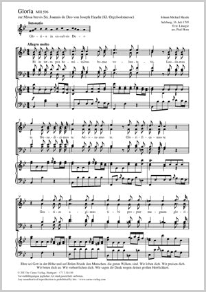 Gloria, MH 596 (SATB)