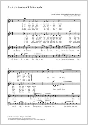 Als ich bei meinen Schafen wacht (SATB)