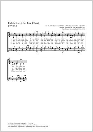 Gelobet seist du, Jesu Christ, BWV 64, 2