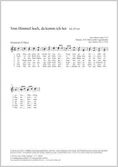 Vom Himmel hoch, da komm ich her（2声）