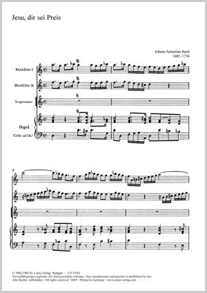 Jesu, dir sei Preis, BWV 142 / Anh. II 23, 7
