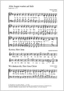 Anonymus: Komm, Herr Jesu, Schütz: Aller Augen, Trubel: Wir danken dir, Vulpius: Hinunter ist der Sonnen Schein