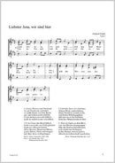 Goudimel: Es geht daher, Trubel: Lobet Gott, Liebster Jesu, Resinarius: Erhalt uns, Herr