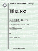 Summer Nights, Op. 7 (Les nuits d'ete): 5. Au Cimetière: Clair de Lune (transposed in B)（スコアとパート譜セット）