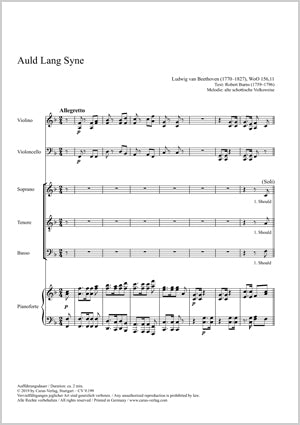 Auld Lang Syne, op. WoO 156, 11 [score]