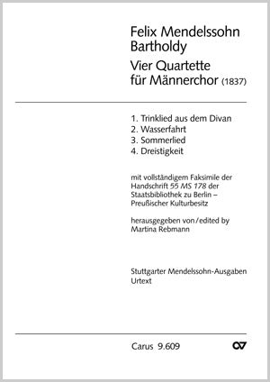 Vier Quartette für Männerchor [score]