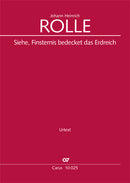 Siehe, Finsternis bedeckt das Erdreich (Score)