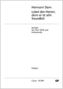 Lobet den Herrn, denn er ist sehr freundlich (Score)