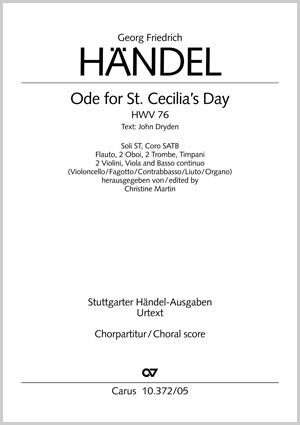 Ode for St. Cecilia's Day, HWV 76 [合唱楽譜]