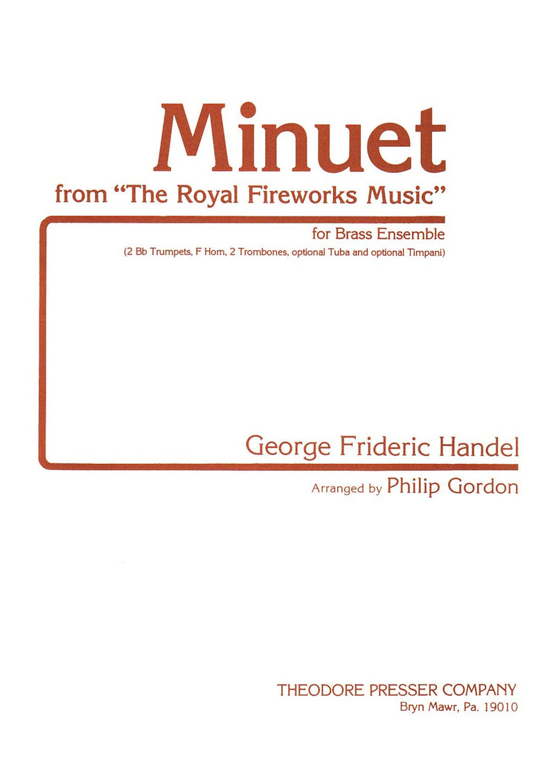 Minuet From The Royal Fireworks Music