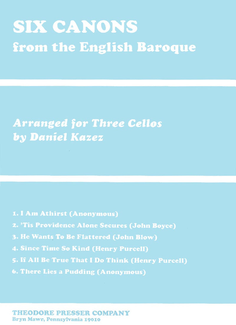 Six Canons From The English Baroque
