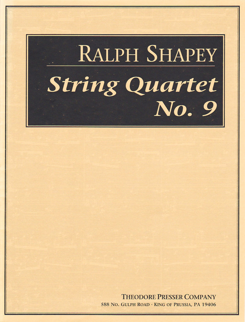 String Quartet No. 9 (Score Only)