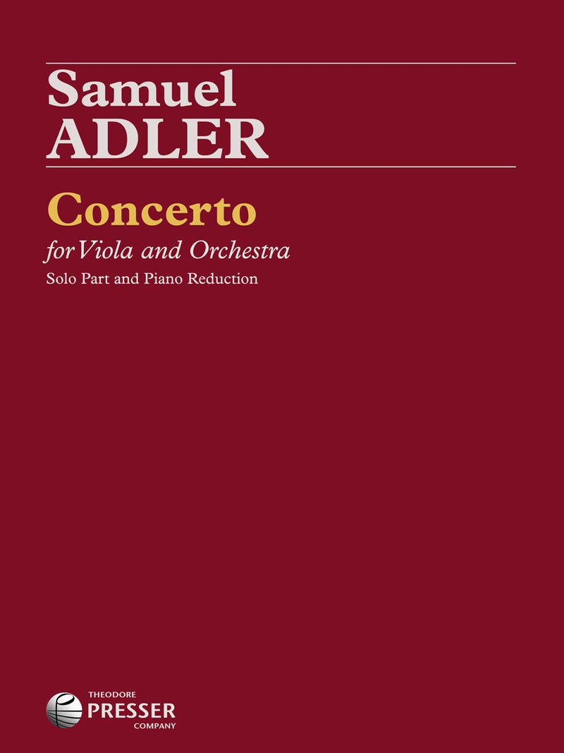 Concerto for Viola and Orchestra (Score with Part)