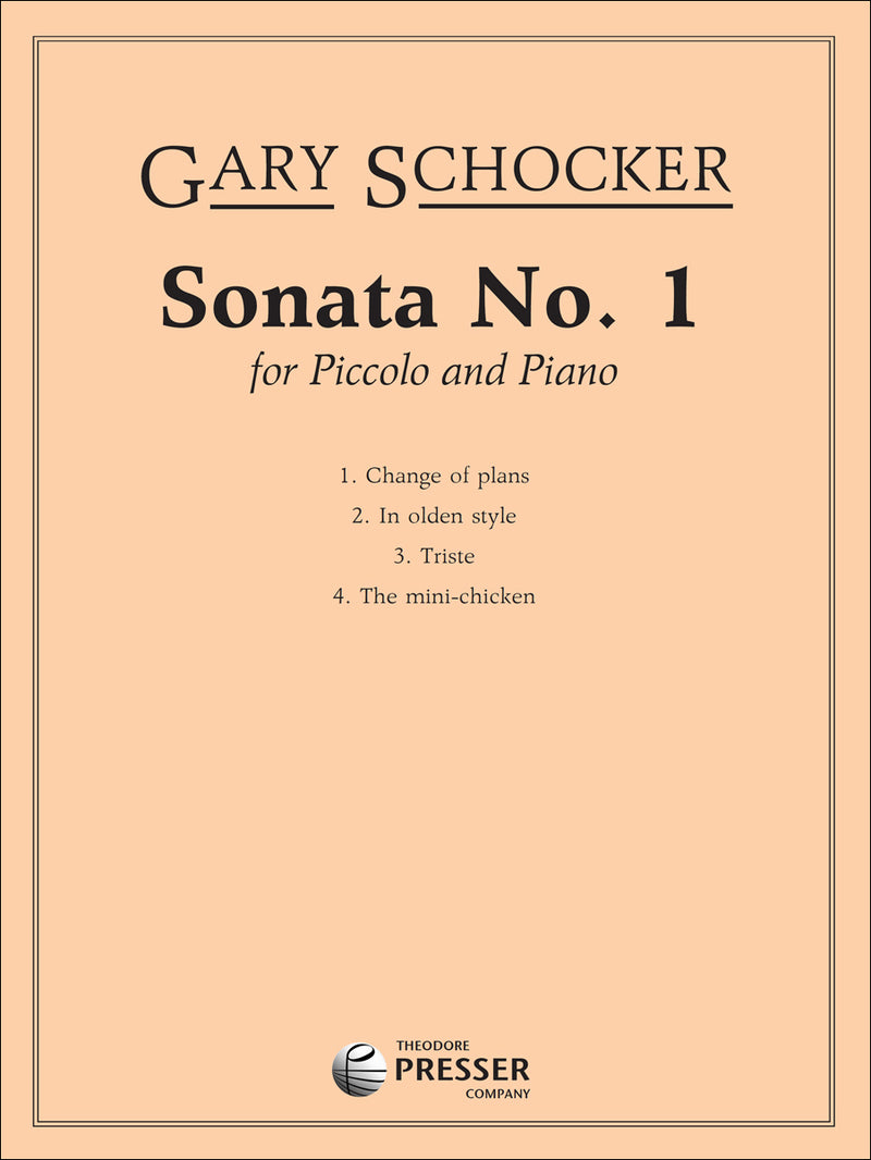 Sonata No. 1 for Piccolo and Piano (Score with Part)