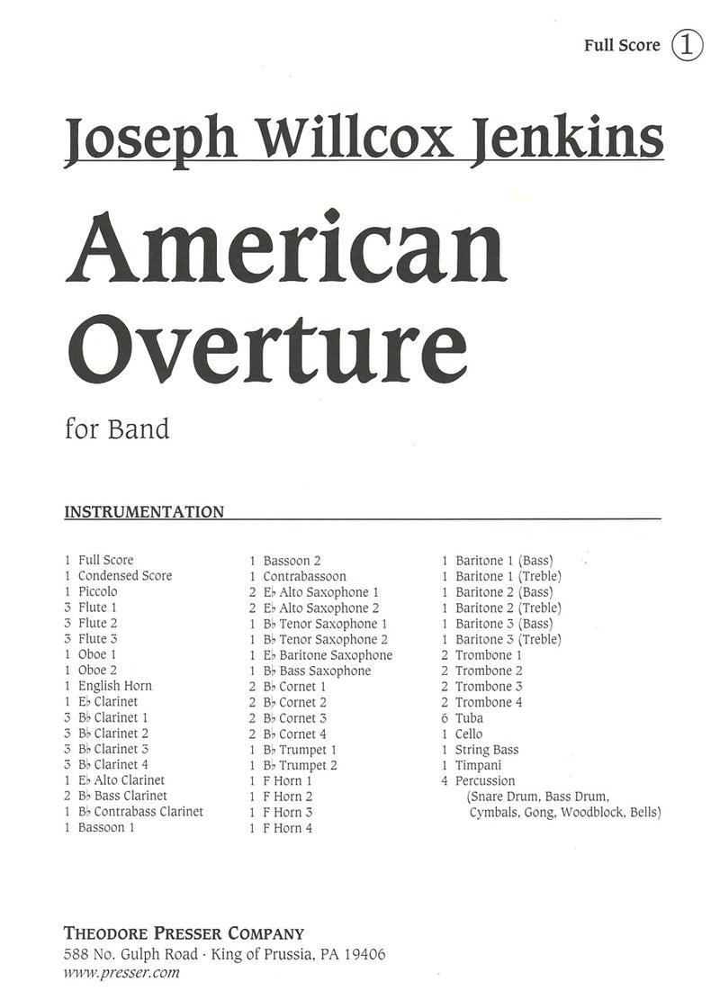 American Overture for Concert Band (Study Score)