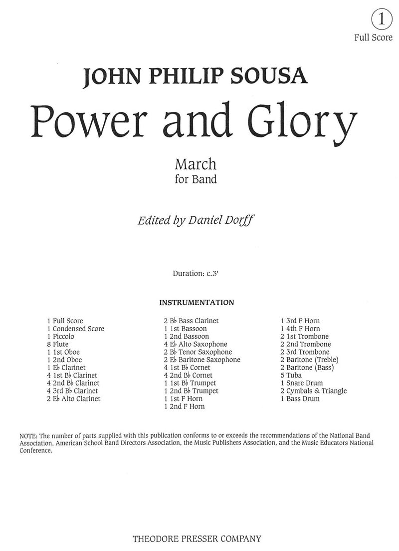 Power and Glory (Score Only)