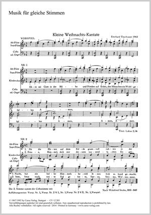 Drei Chorsätze für Kinderchor von Becker-Foss, Kretzschmar und Tzschoppe