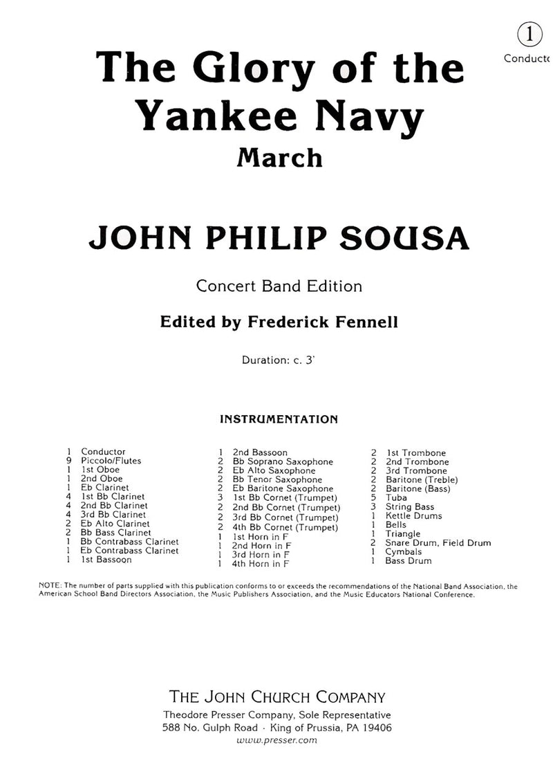 The Glory of The Yankee Navy (Score & Parts)