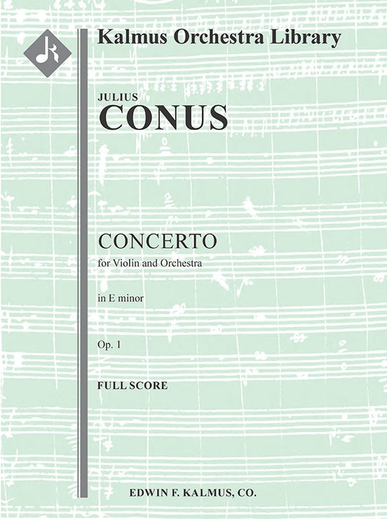 Violin Concerto in E minor, Op. 1 (Full Score)