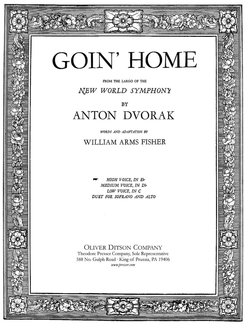 Goin' Home (Voice and Piano)