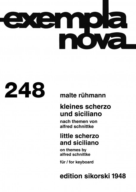 Kleines Scherzo und Siciliano op. 1 a + 1 b