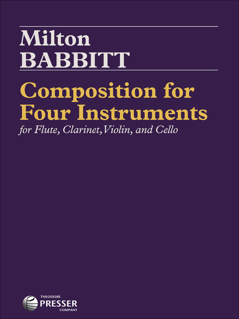 Composition for Four Instruments (Study Score)