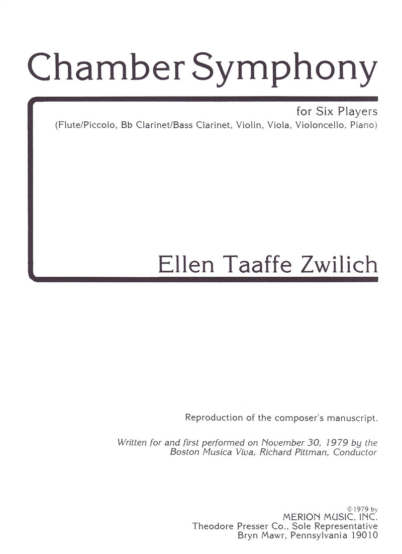 Chamber Symphony (Score & Parts)