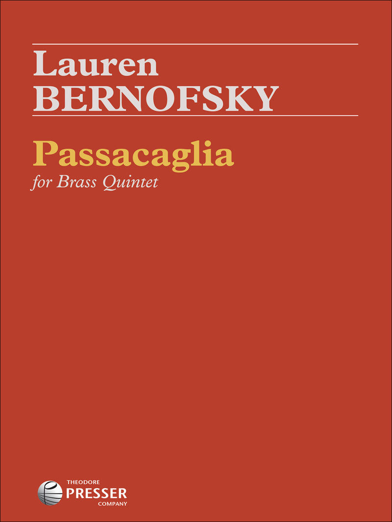 Passacaglia For Brass Quintet (Score & Parts)