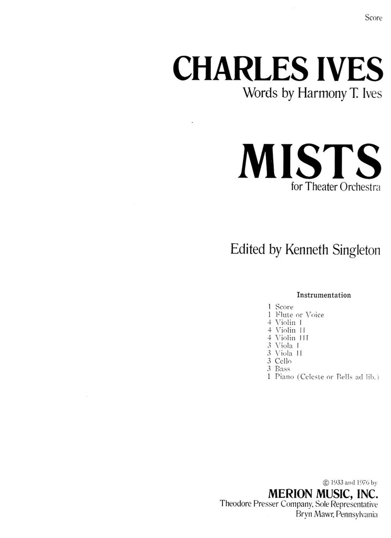 Mists (Score Only)