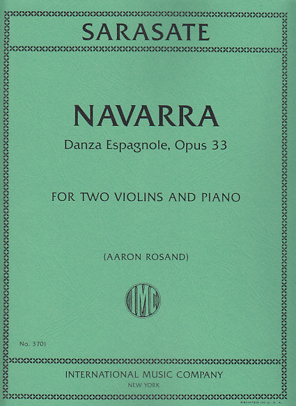 Navarra: Danza Espagnole, Opus 33