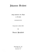 Organ Prelude and Fugue